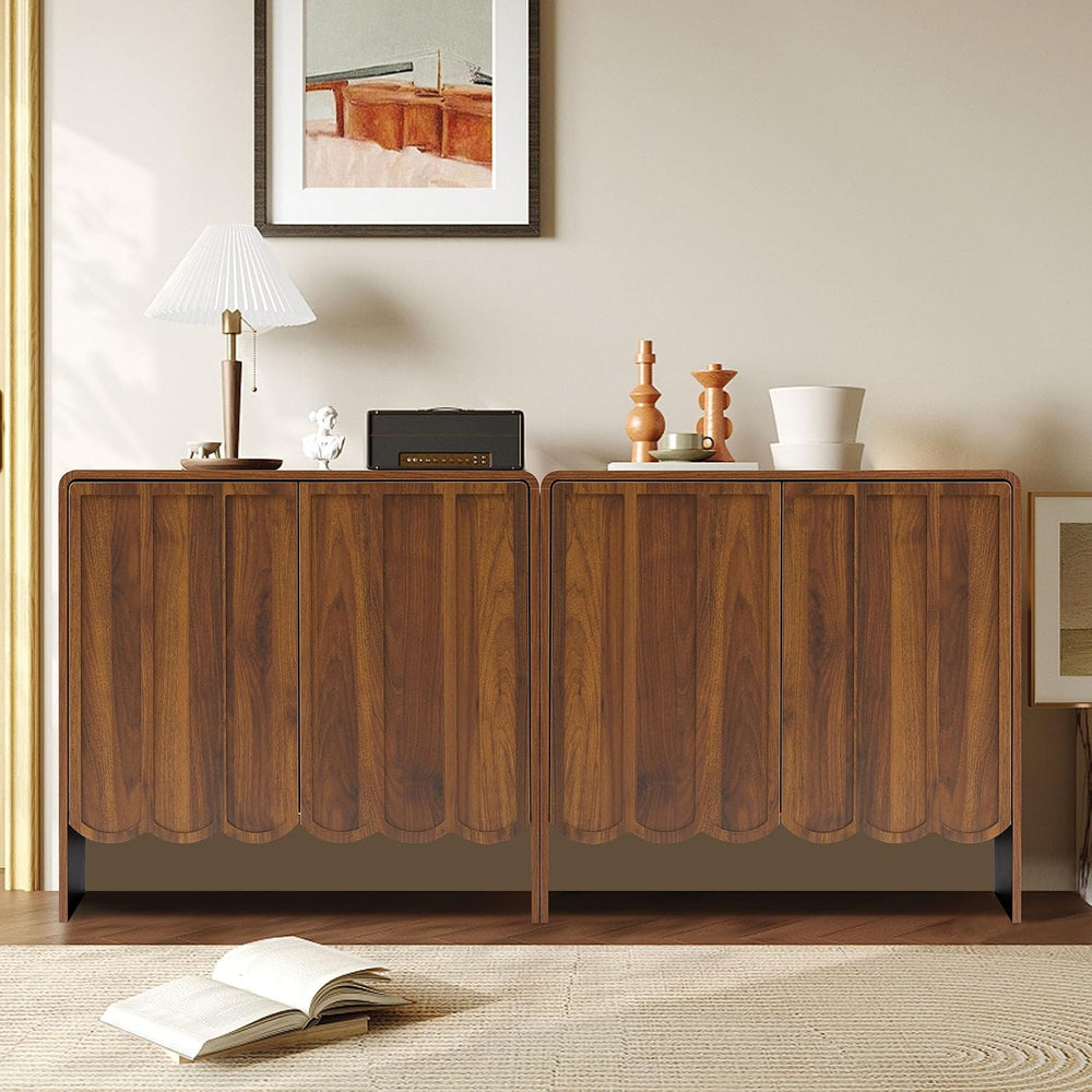 ORRD Sideboard Buffet Cabinet Set of 2, Accent Storage Cabinets with 2 Doors,...