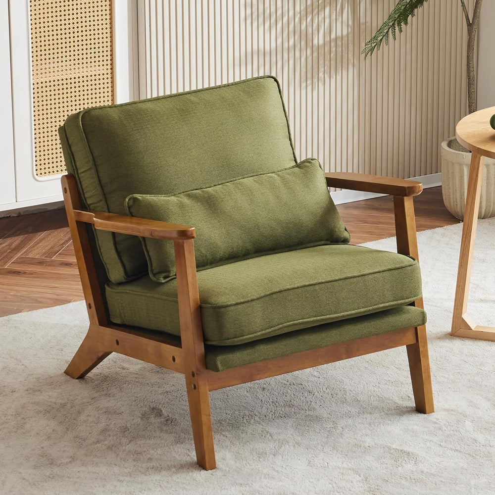 Karl home Mid-Century Lounge Accent Chair, Green
