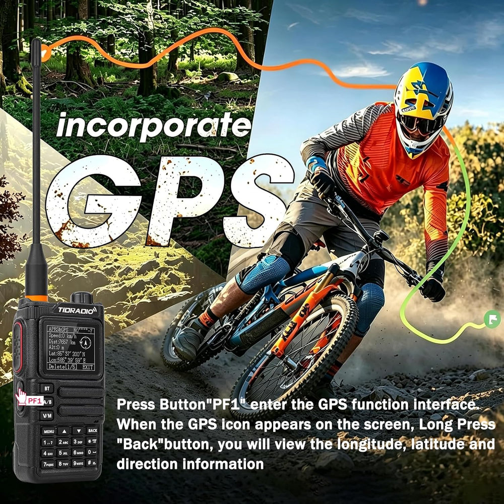 TIDRADIO TD-H9 10W GPS/APRS GMRS Handheld Radio, APP/Web Programming, Bluetot...