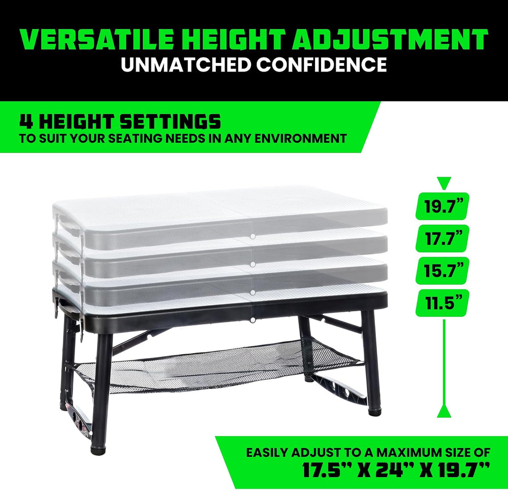 Rhino USA Folding Camping Table and Stool Set - Portable Beach Table