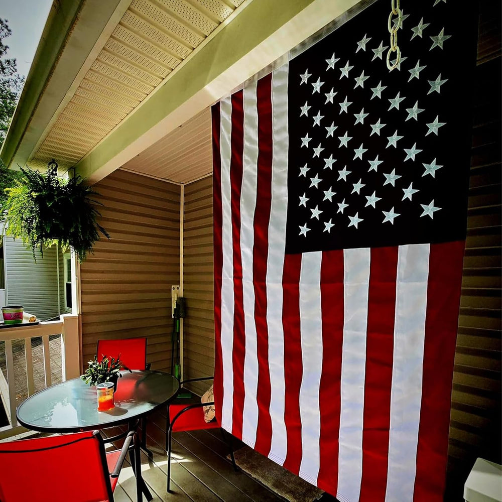 5x8 American Flag for Outside, Embroidered Super Heavy Duty Large US USA Flag...