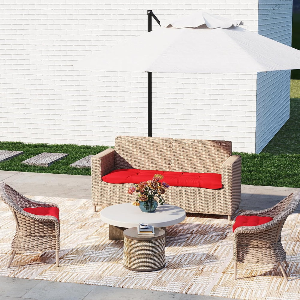 Outdoor Chair Cushions 22x22x4 Inch Set of 2, Red