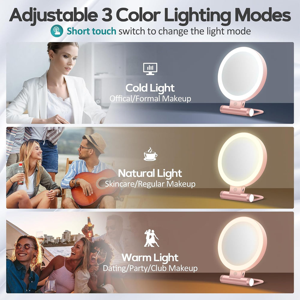B Beauty Planet Magnifying Mirror with Light 30X, Double-Sided 1X/30X Magnify...
