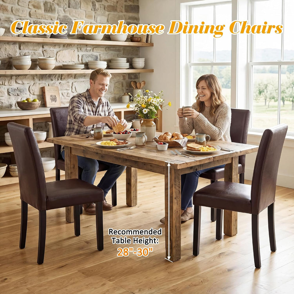 LSSPAID Dining Chairs Set of 6, Upholstered Leather Parsons Dining Room Chair...