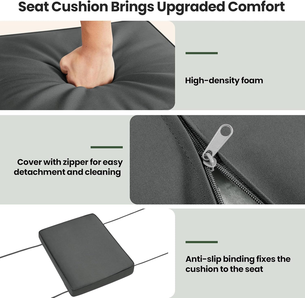 Yaheetech Wicker Ottomans, Set of 2 Footrest with Removable Cushion, 2pcs PE ...