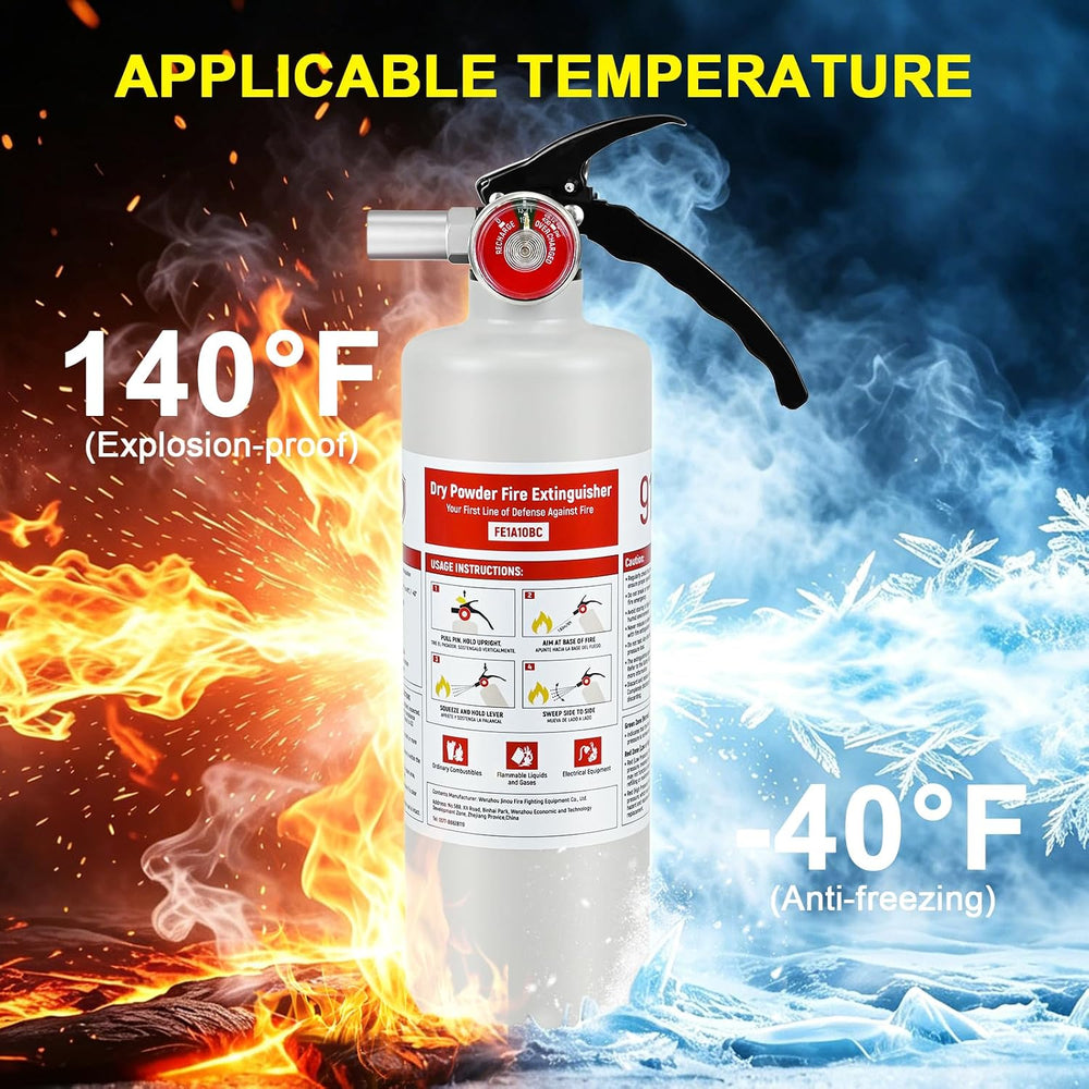 6 Pack ABC Fire Extinguishers, 2.5 lb 1A:10B:C Rated with Mount