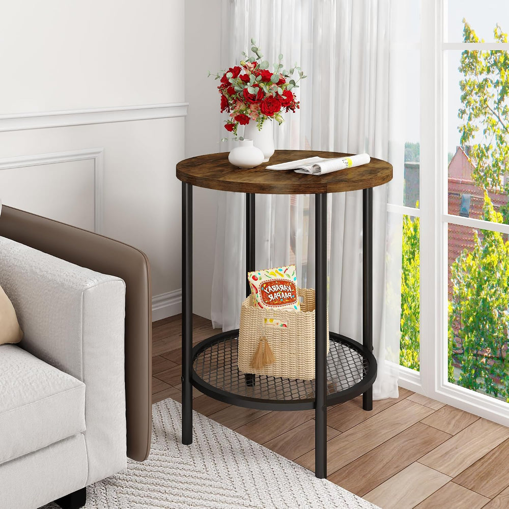 DKLGG 3-Piece Coffee Table and End Table Sets for Living Room, Round Coffee T...