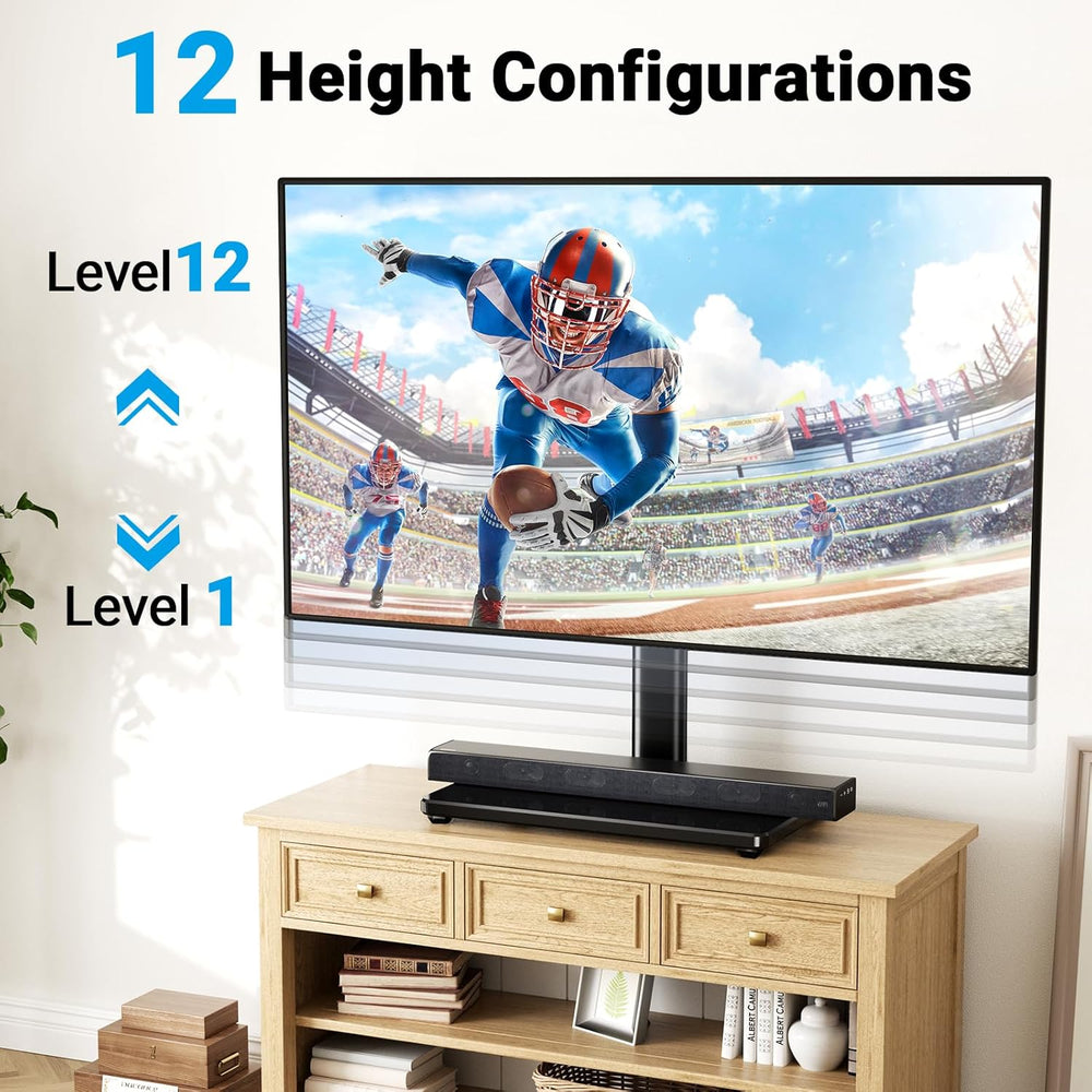 PERLESMITH Universal Swivel TV Stand for 24-60 inch TVs up to 99 lbs, 12 Heig...