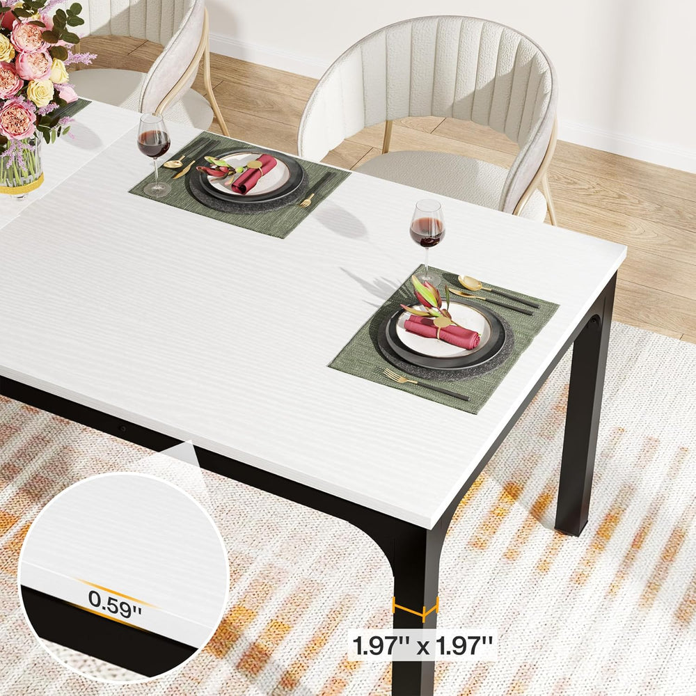 Tribesigns Dining Table for 6-8 People, 78-Inch Long Narrow Rectangular Dinne...