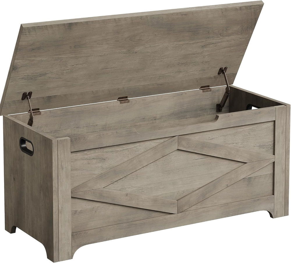 GAOMON Storage Chest, Storage Bench with Safety Hinge, Farmhouse Style Wooden...