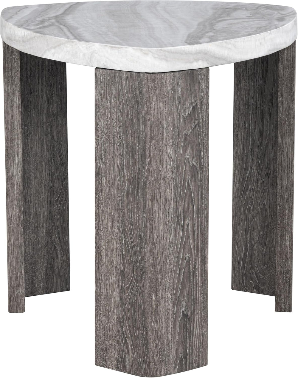 Furniture of America Toralle Modern Solid Wood 24-inch Triangle End Table wit...