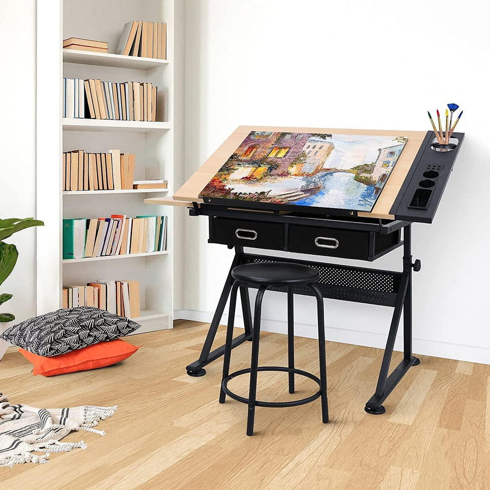 Drafting Table Drawing Desk Art&Craft Work Station Height Adjustable Tilt...