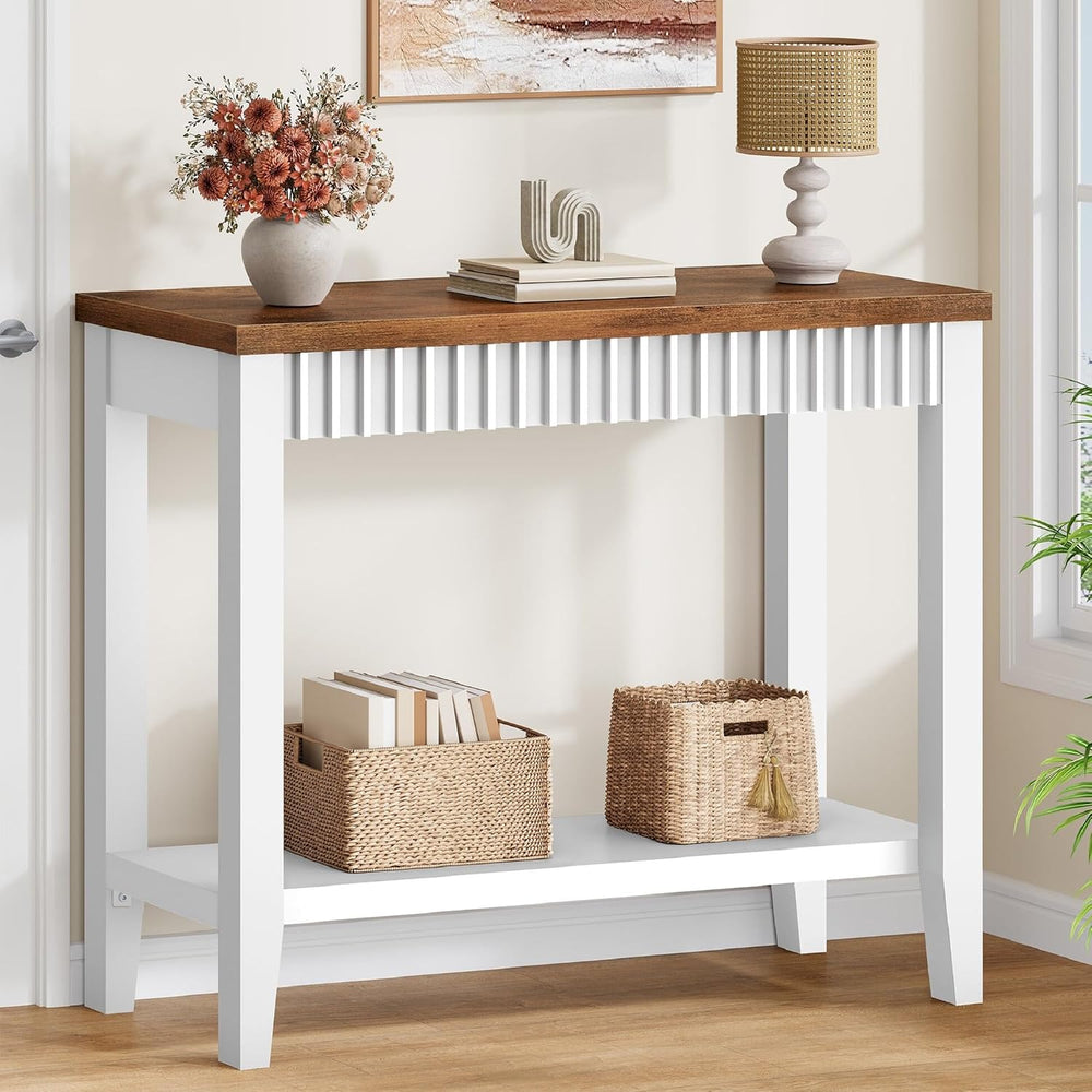 FAVOOSTY 31.5" Entryway Table, Console Tables for Entryway with Shelves,...