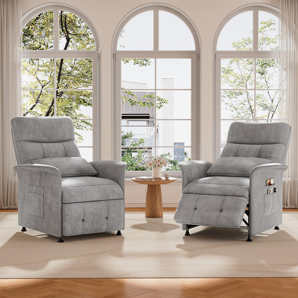 Power Recliner Chair with Heat & Massage, Electric Recliner for Elderly