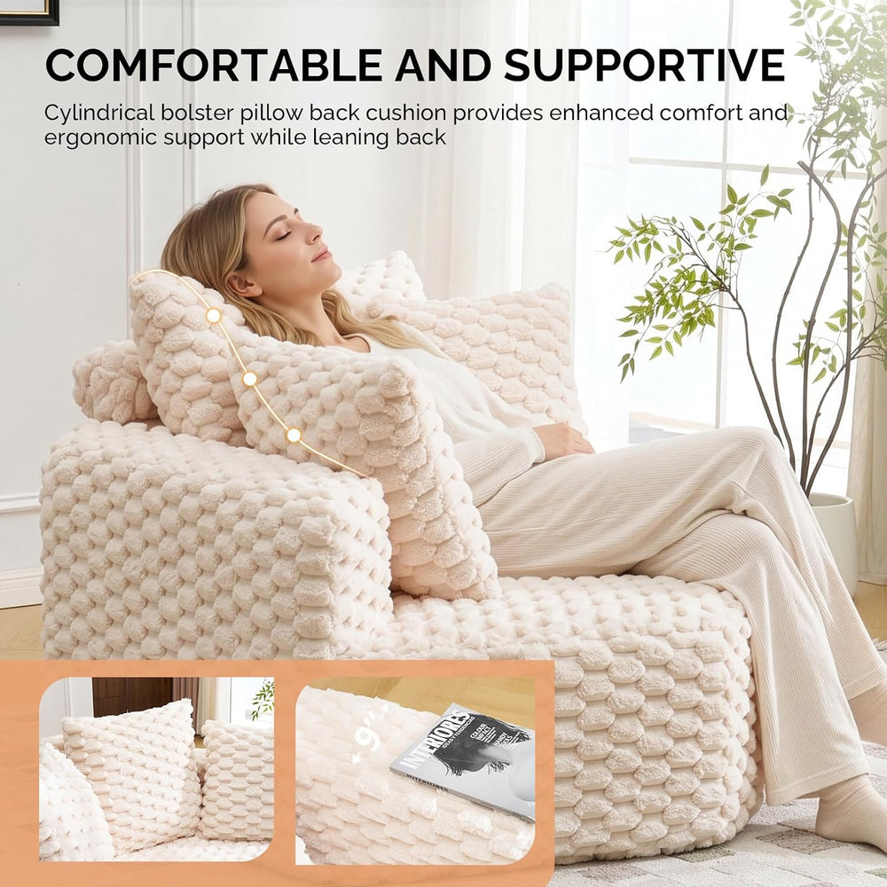 VINGLI Hexagon Boneless Chair, Modern Modular Chaise Lounge Sofa Bed, Corner ...