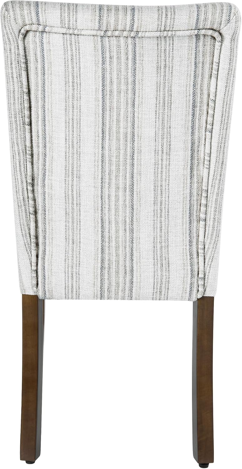 HomePop Parsons Dining Chair - Gray Striped Pattern (Set of 2)