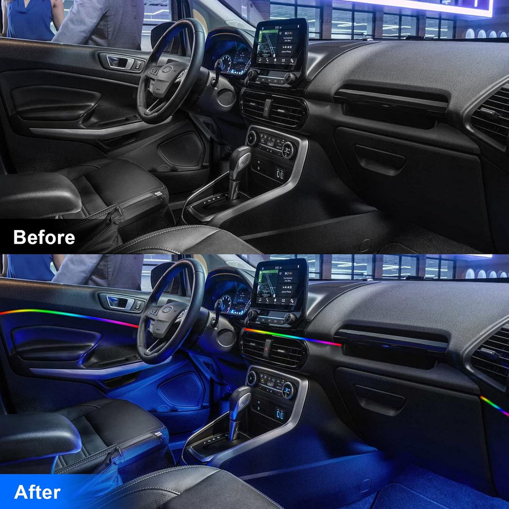 Interior Car LED Strip Lights, Acrylic LED Lights for Car with Wireless APP D...