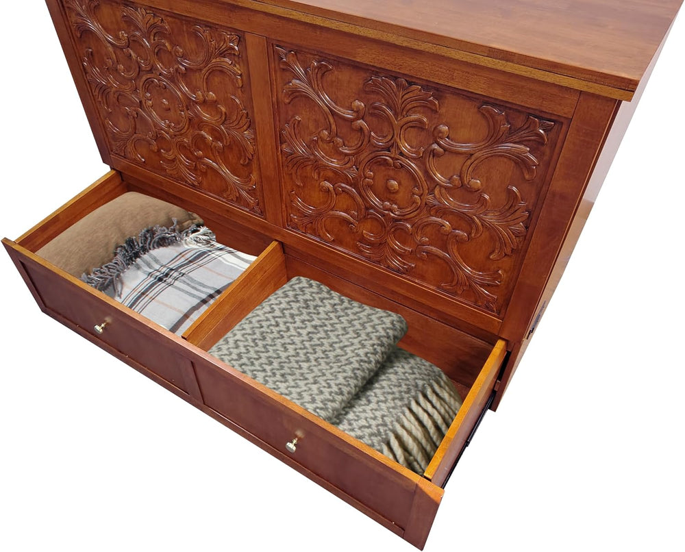 Mega Solutions Notturno Murphy Cabinet Bed Queen 8 inch Save Space in Style w...
