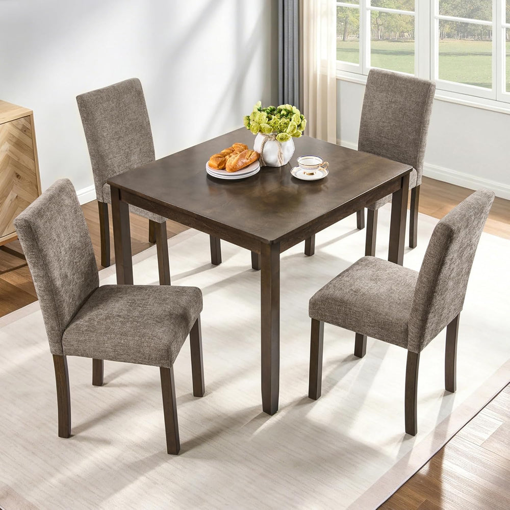 Harper & Bright Designs 5-Piece Dining Table Set with 4 Chairs, 34.5"...