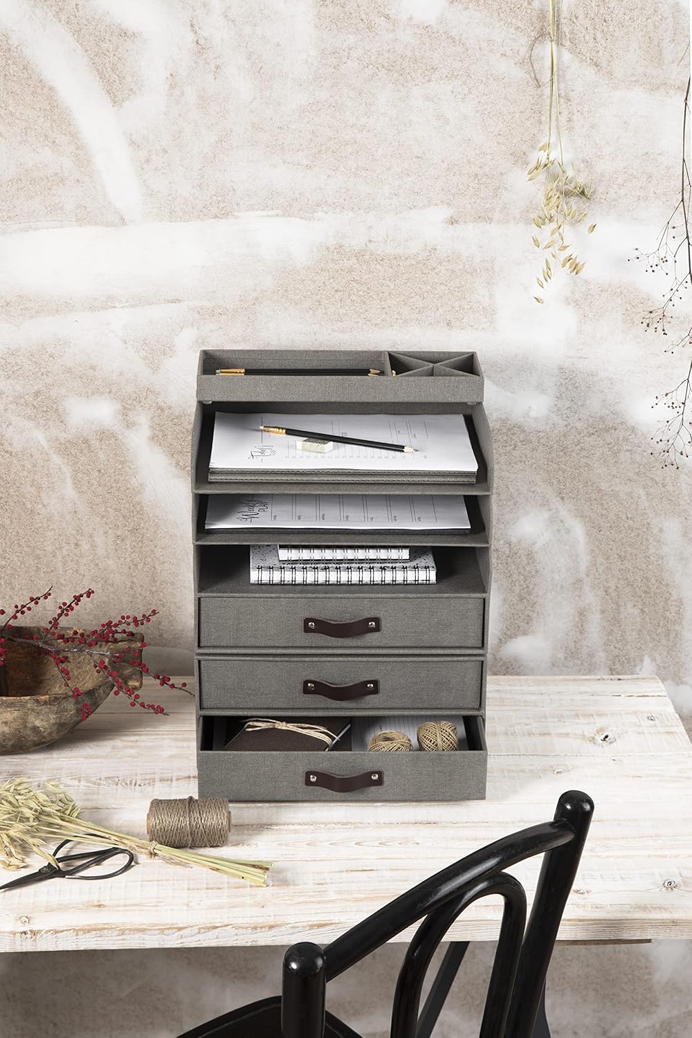 Bigso Box of Sweden Mini Desk Chest of Drawers for Documents and Office Suppl...
