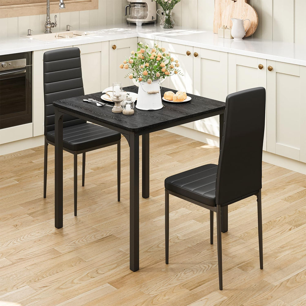Gizoon Kitchen Table for 2, Table and Chairs Set of 2, 3 Piece Dinner Table S...