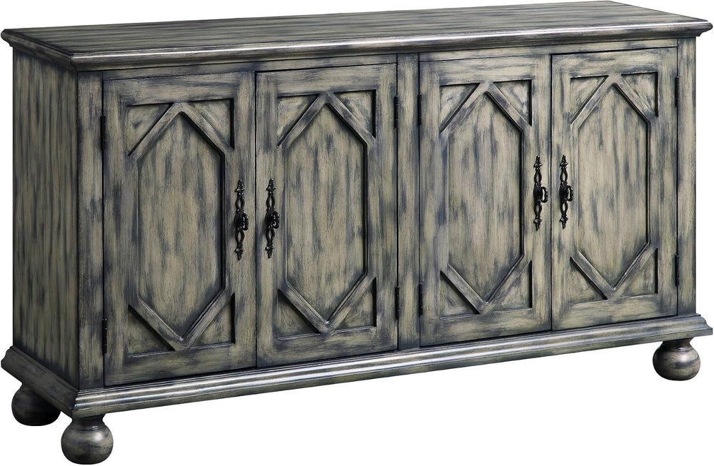 Rustic Console Cabinet witn Drawers, Storage Pantry Sideboard Locker for Livi...