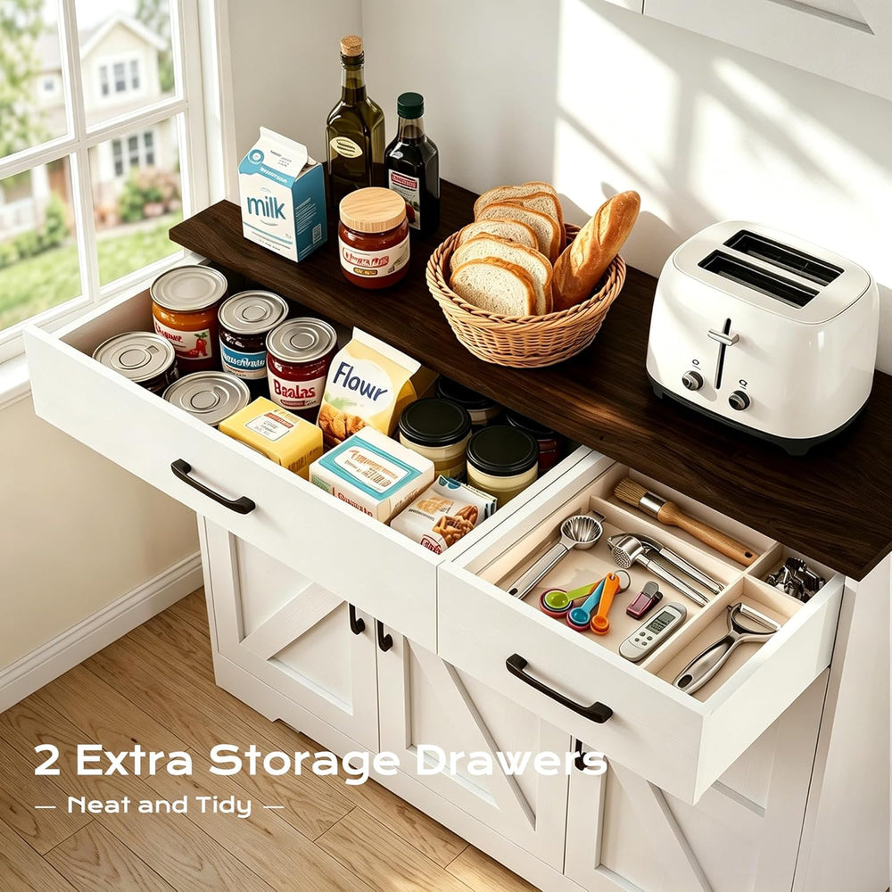 71" Kitchen Pantry Cabinet with Charging Station, Pantry Storage Cabinet...