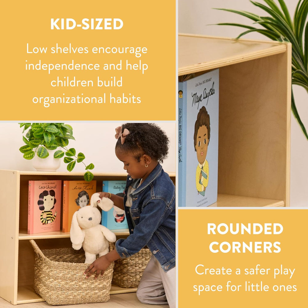 Back2School Express Sleekline 2-Shelf Storage Cabinet, 24in H, Natural | Dura...