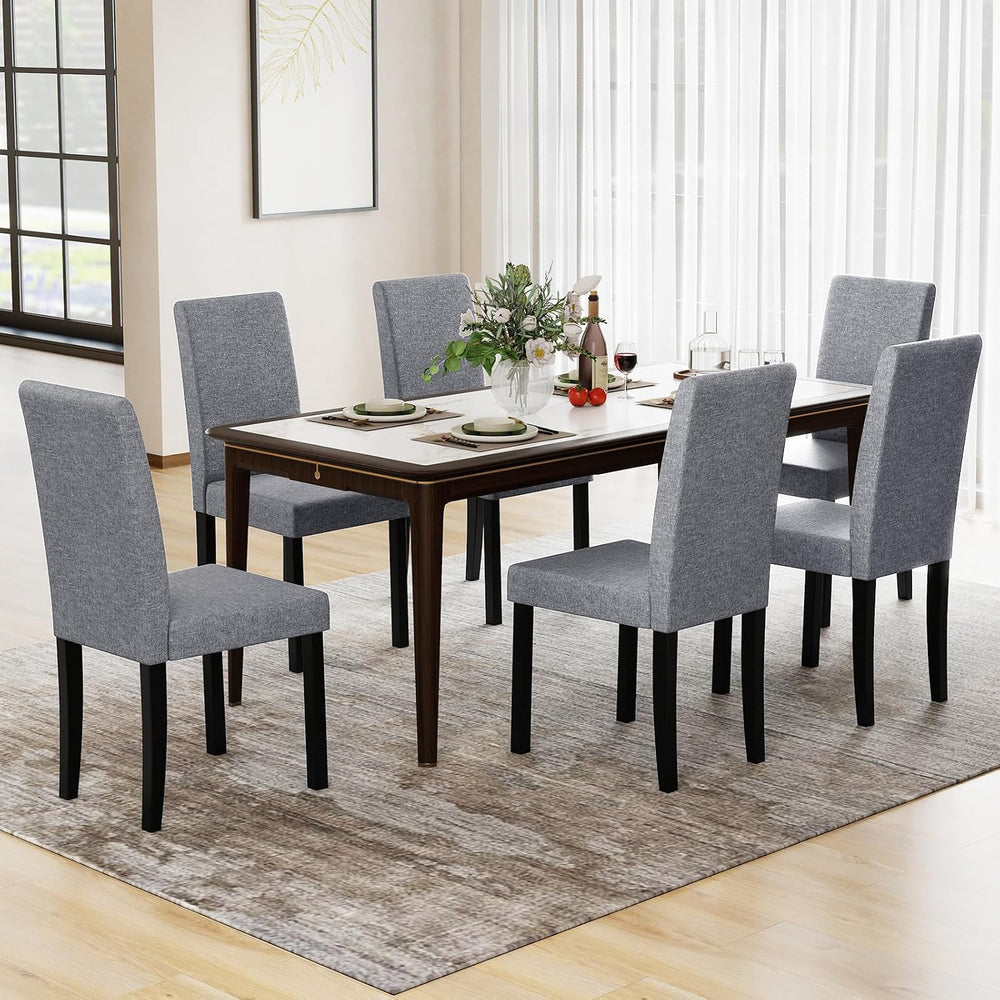 GOFLAME Upholstered Dining Chairs Set of 4, Fabric Kitchen Chairs with Padded...