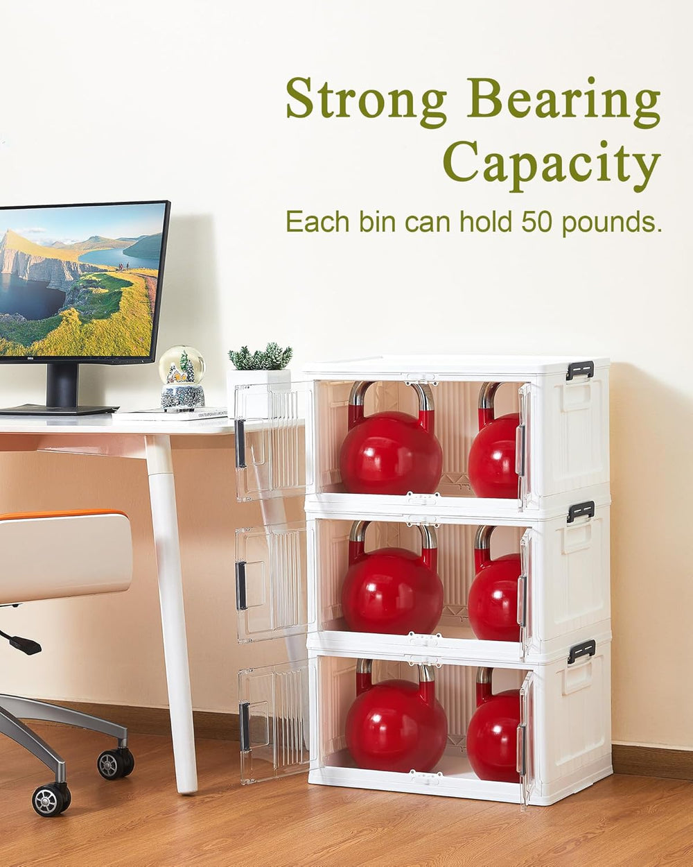 OlarHike 48QT Storage Bins with Lids for Home, Office, Closet, Dorm, 6 Pack