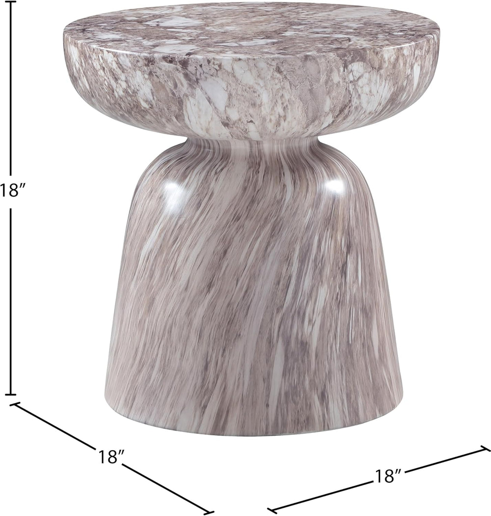 Meridian Furniture Avellino Brown Indoor/Outdoor Concrete End Table