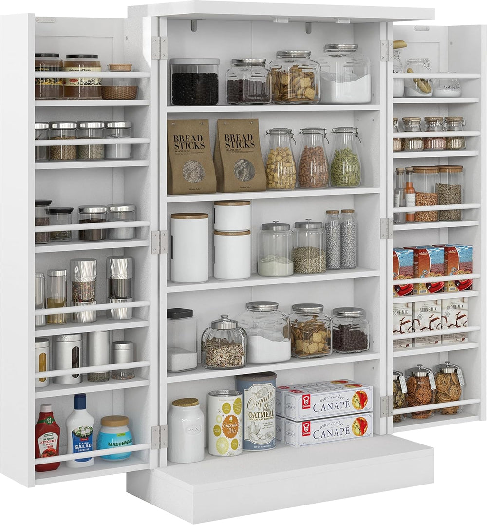 Anwick 5-Tier Kitchen Pantry Cabinet,Freestanding Buffet Cupboard with Doors ...