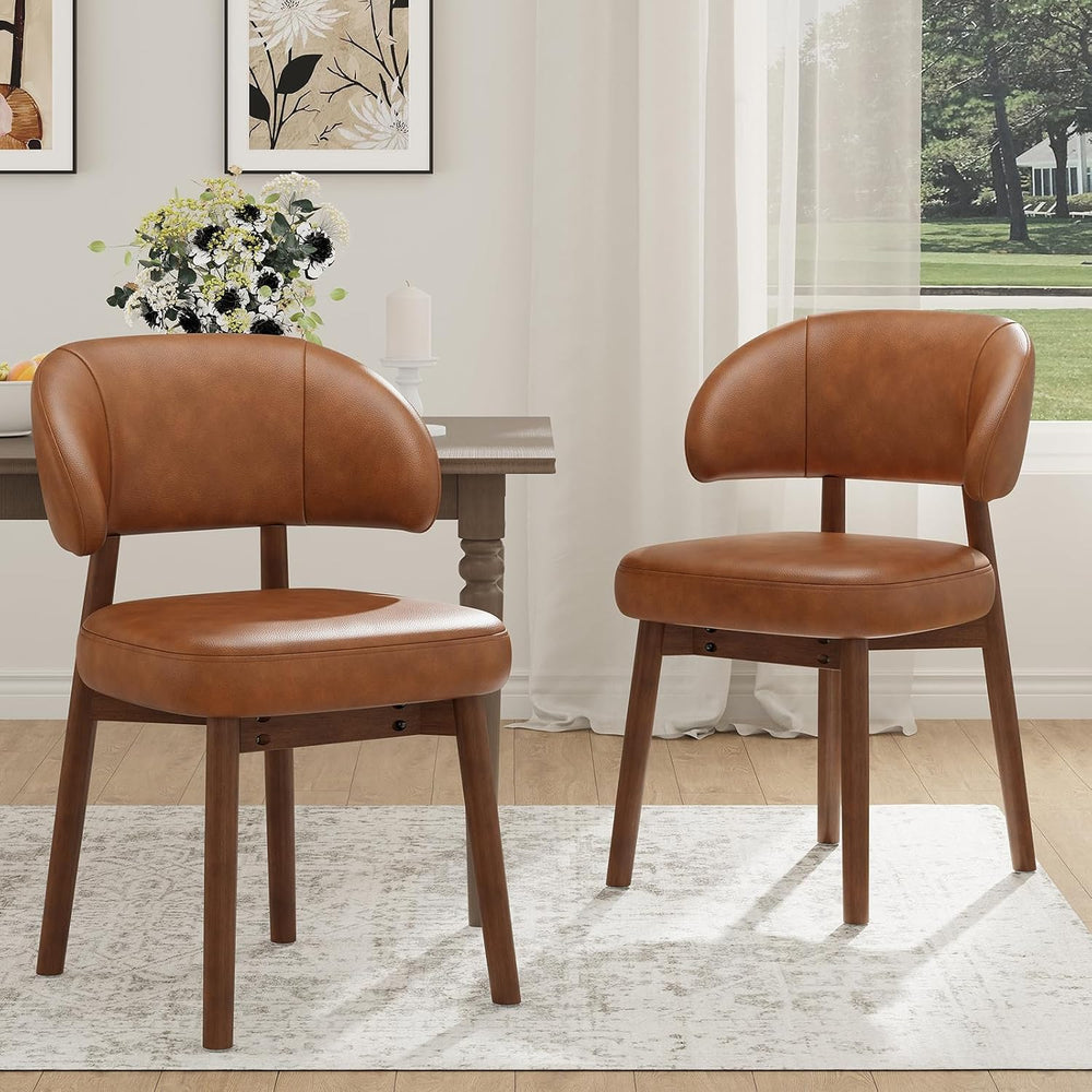 MALOL Wooden Dining Chairs Set of 2, Modern Upholstered Dining Room Chair, PU...