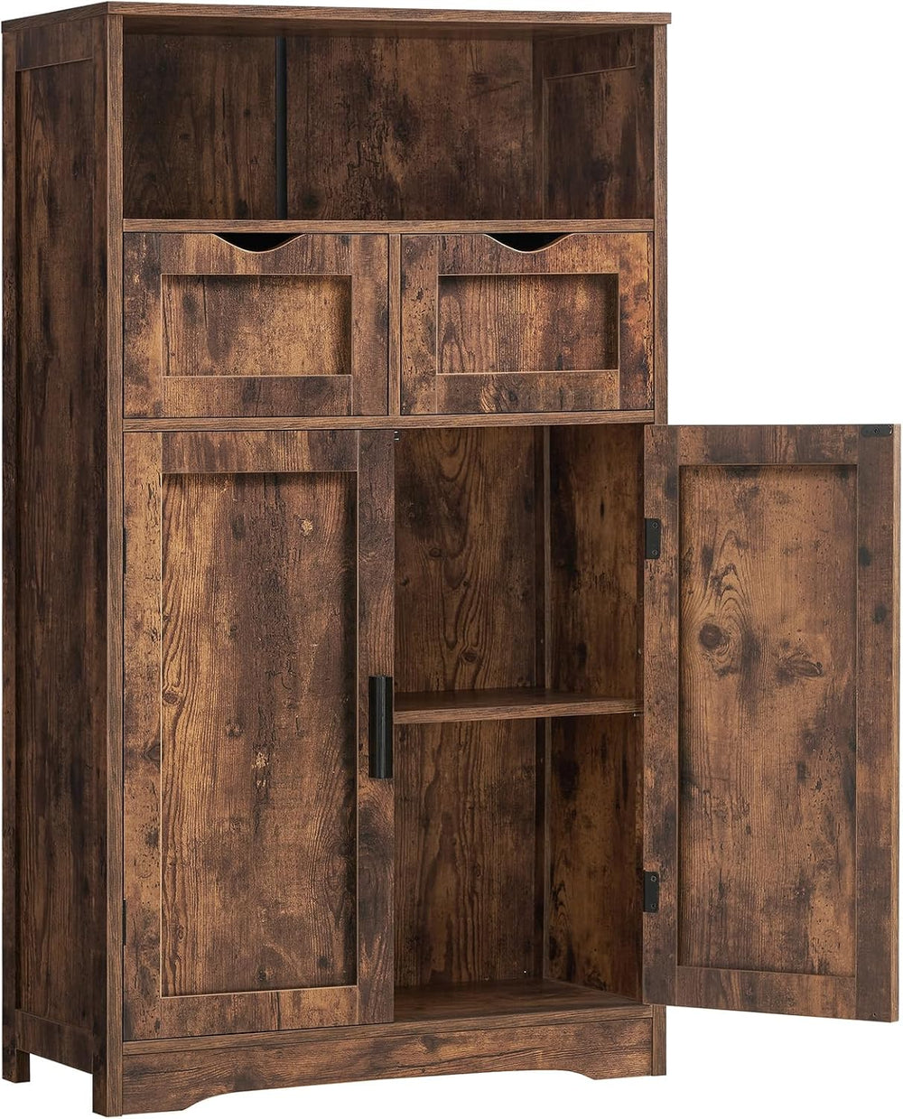 Iwell Bathroom Storage Cabinet with 2 Drawers, Small Kitchen Pantry Cabinet