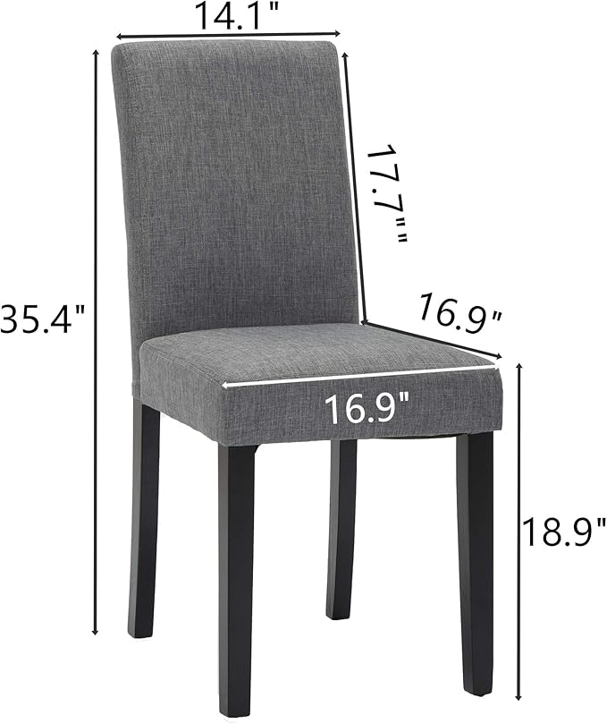 LSSPAID Dining Chairs Set of 2, Modern Stylish Fabric Upholstered Parson Chai...