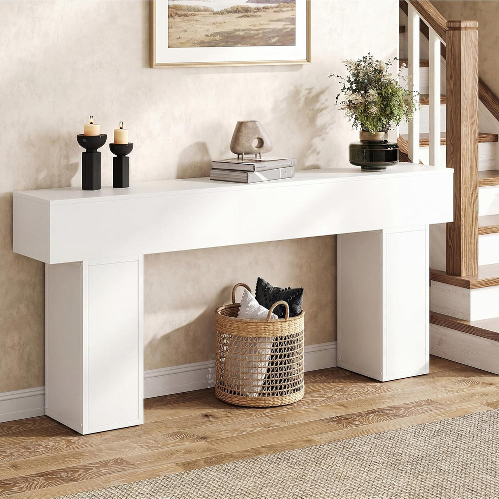 knoworld 70.9-Inch Long Console Table, Wooden Sofa Table Behind Couch Tables,...