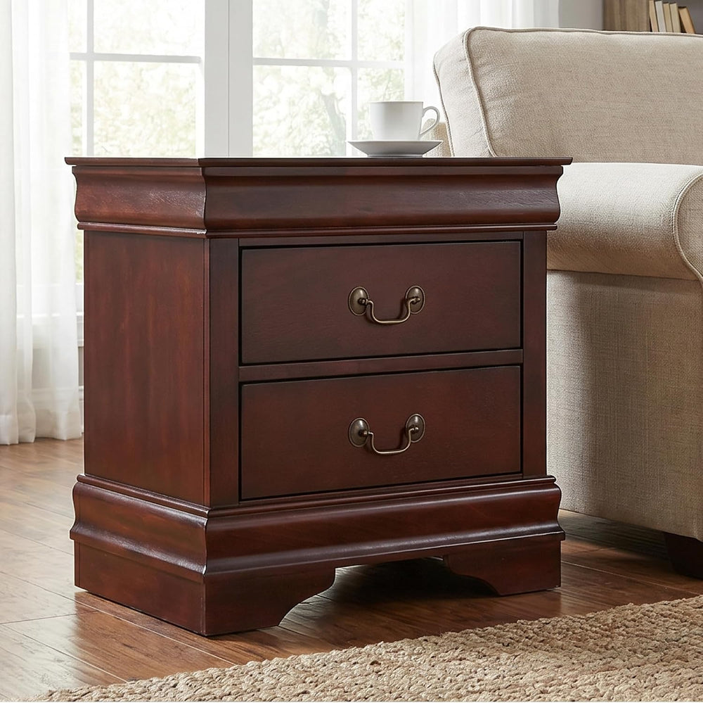 Signature Design by Ashley Alisdair 2 Drawer Nightstand, Reddish Brown | 21.6...
