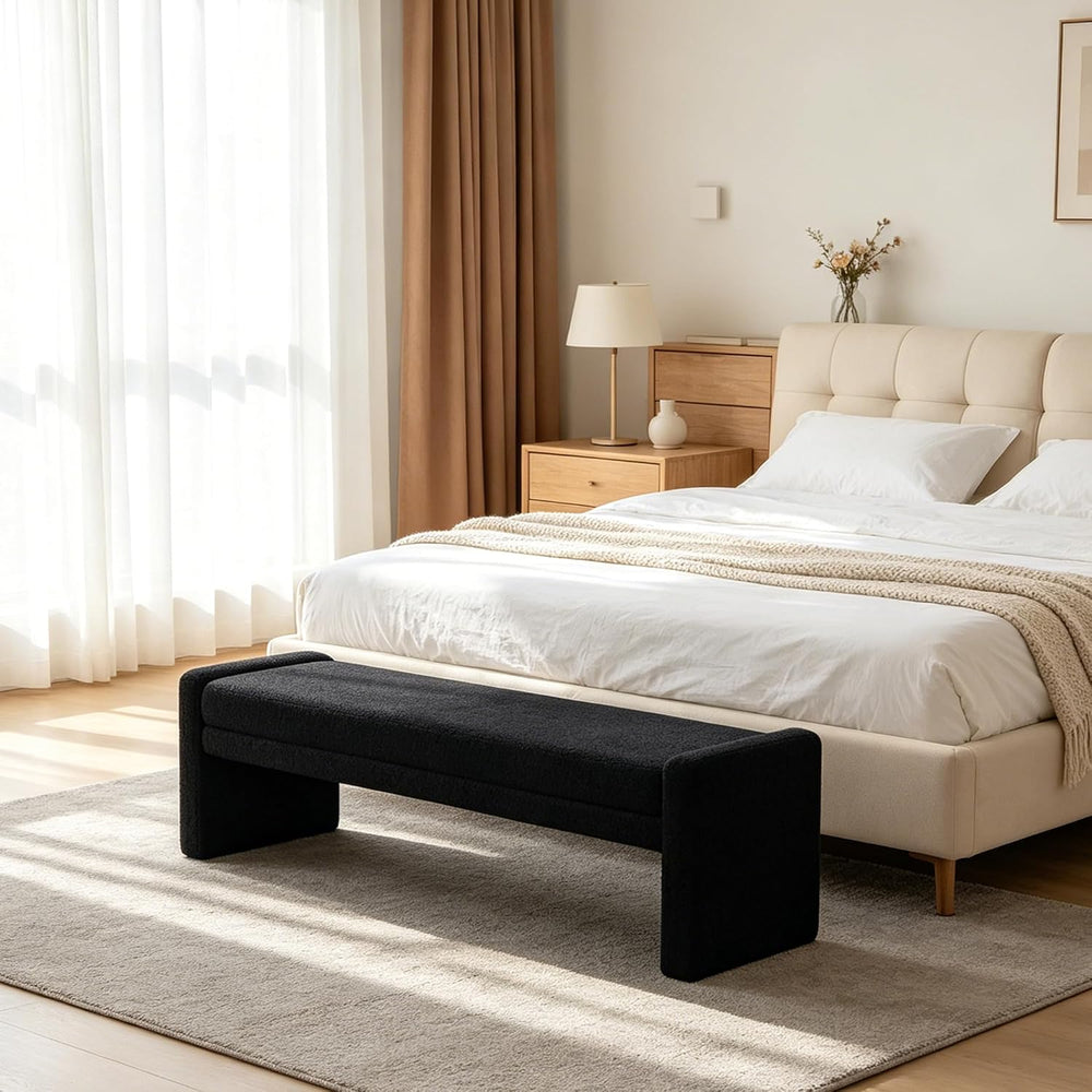 Chifee & Vingol 66.9" W Modern Living Room Bench Upholstered Bedroom...