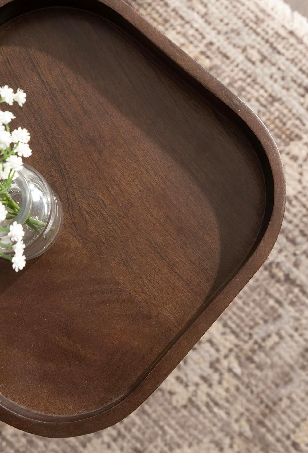 Kate and Laurel Woodrow Modern Mango Wood Square Drink Table, 10 x 10 x 24, D...