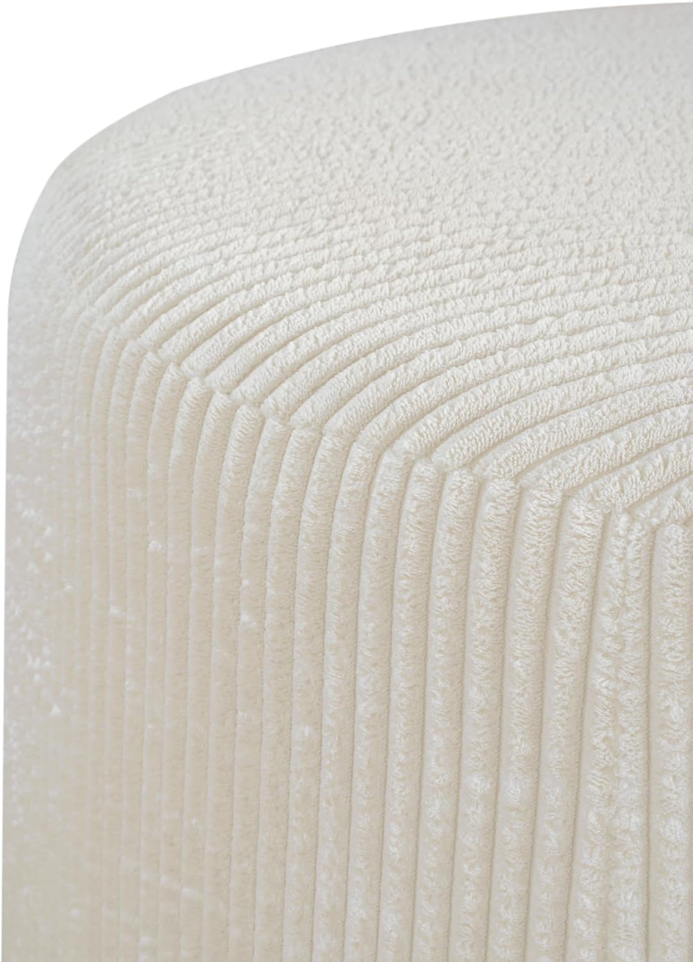 Merax 30.25" Modern Upholstered Round Corduroy Ottoman, Multifunctional ...