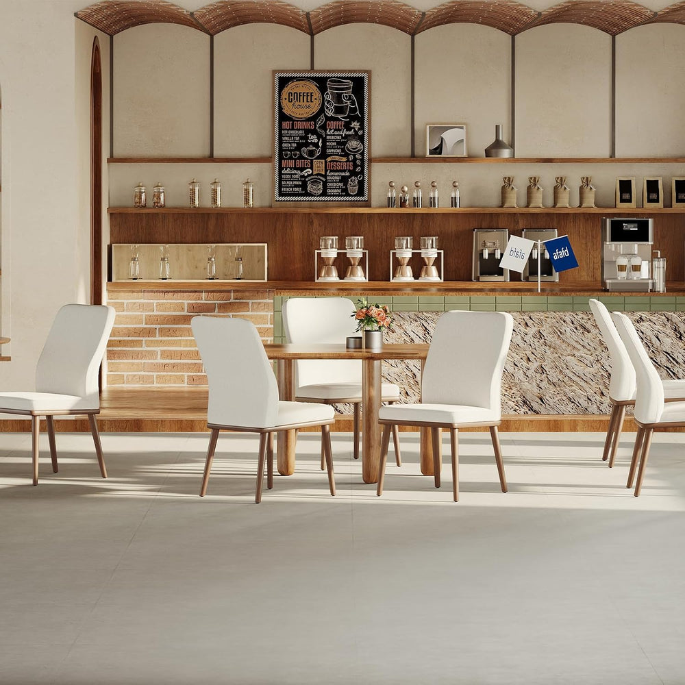 MALOL Upholstered Dining Chairs Set of 2, Modern Kitchen Chairs with High Bac...