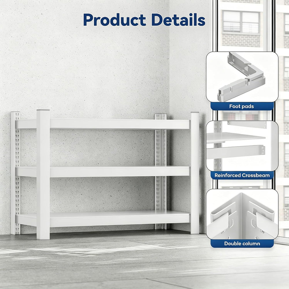 Wanfu Garage Shelving, 36" H x 36" W x 16" D Metal Storage She...