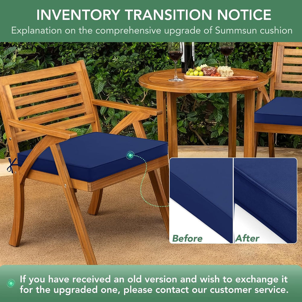 Summsun Outdoor Chair Cushions Set of 4: Waterproof & Color Fastness Seat...