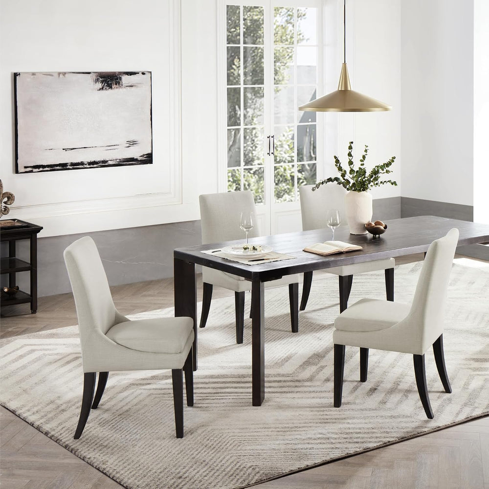 KISLOT Upholstered Dining Chairs Modern Sidechair Performance Fabric High Bac...