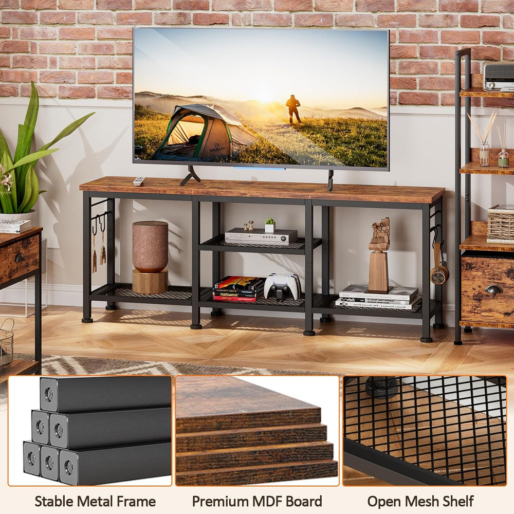Furologee TV Stand for TVs up to 55 Inch, Entertainment Center with Open Stor...