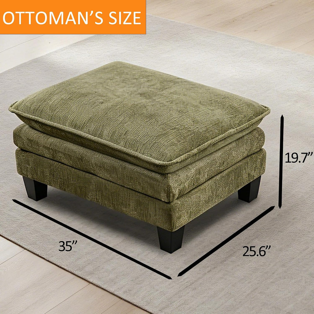 Opiesit Ottoman for Sectional Cloud Couch, Chenille Ottoman for Deep Seat Mod...