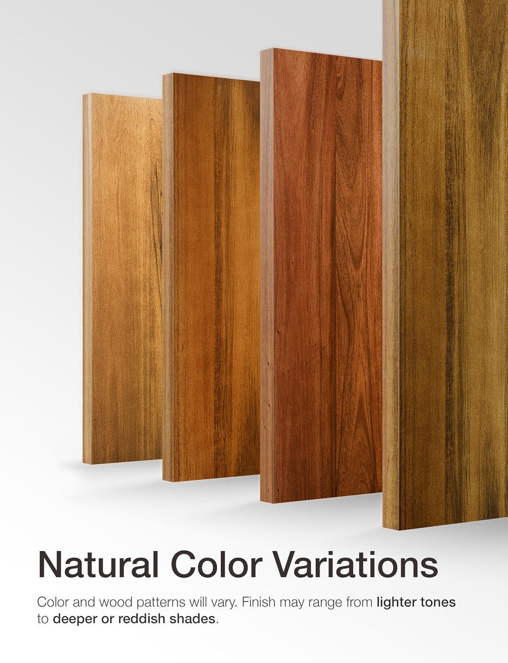 BATODA Set of 2 24" Acacia Wood Floating Shelves Wall Mounted – Rustic F...