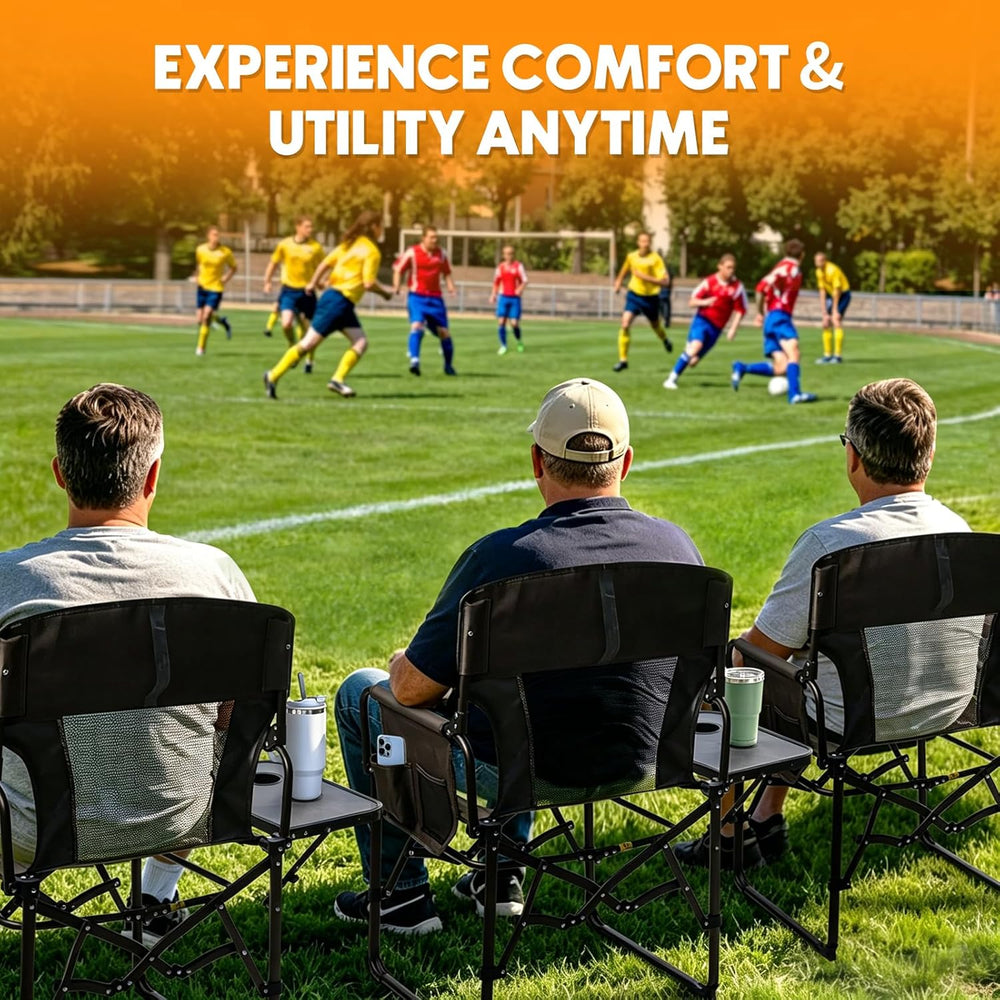 Directors Chair Foldable with Side Table, 400lb Heavy Duty for Adults Outdoor...