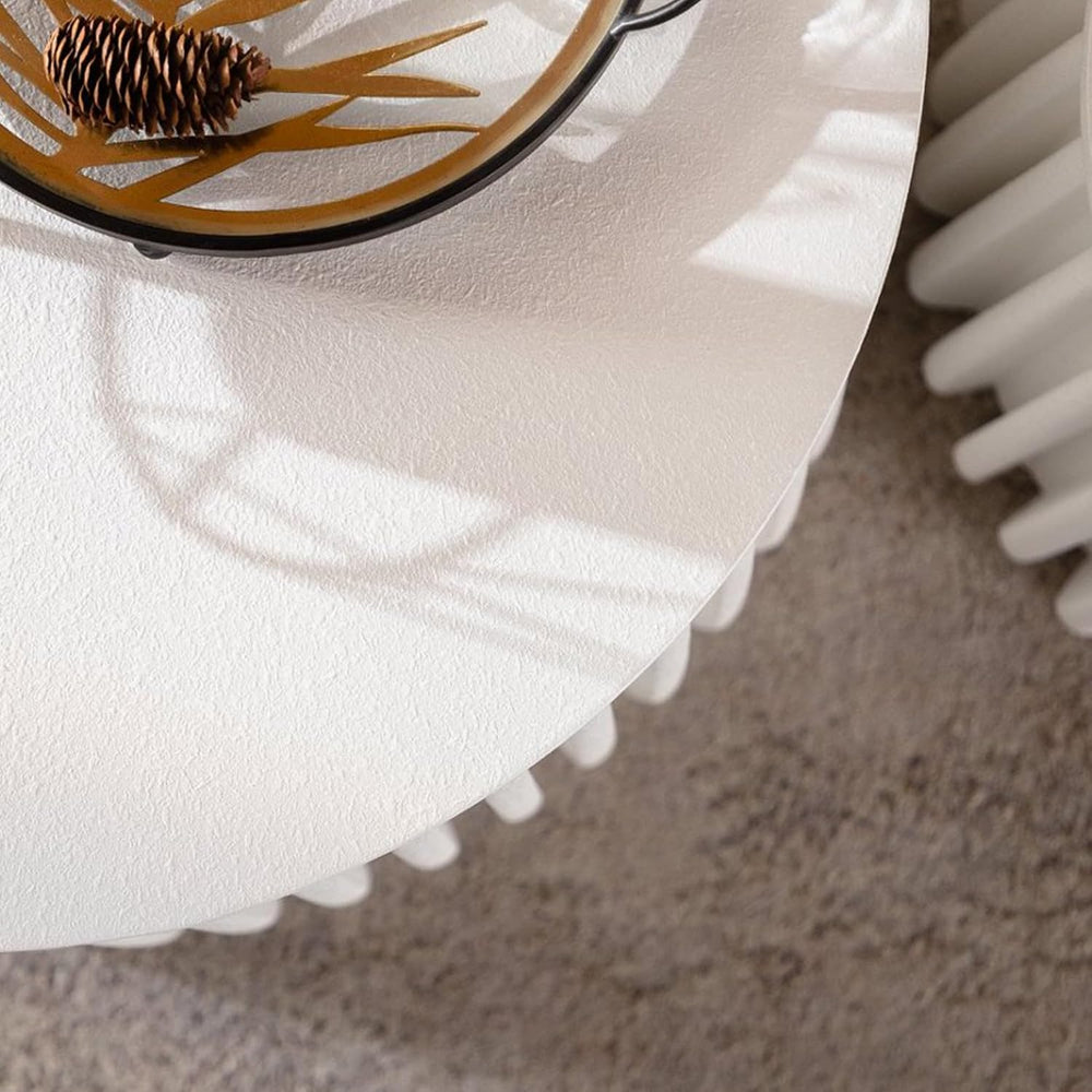 Geelife White Round Storage Table Set with Lift-Off Lid and Nesting Design | ...
