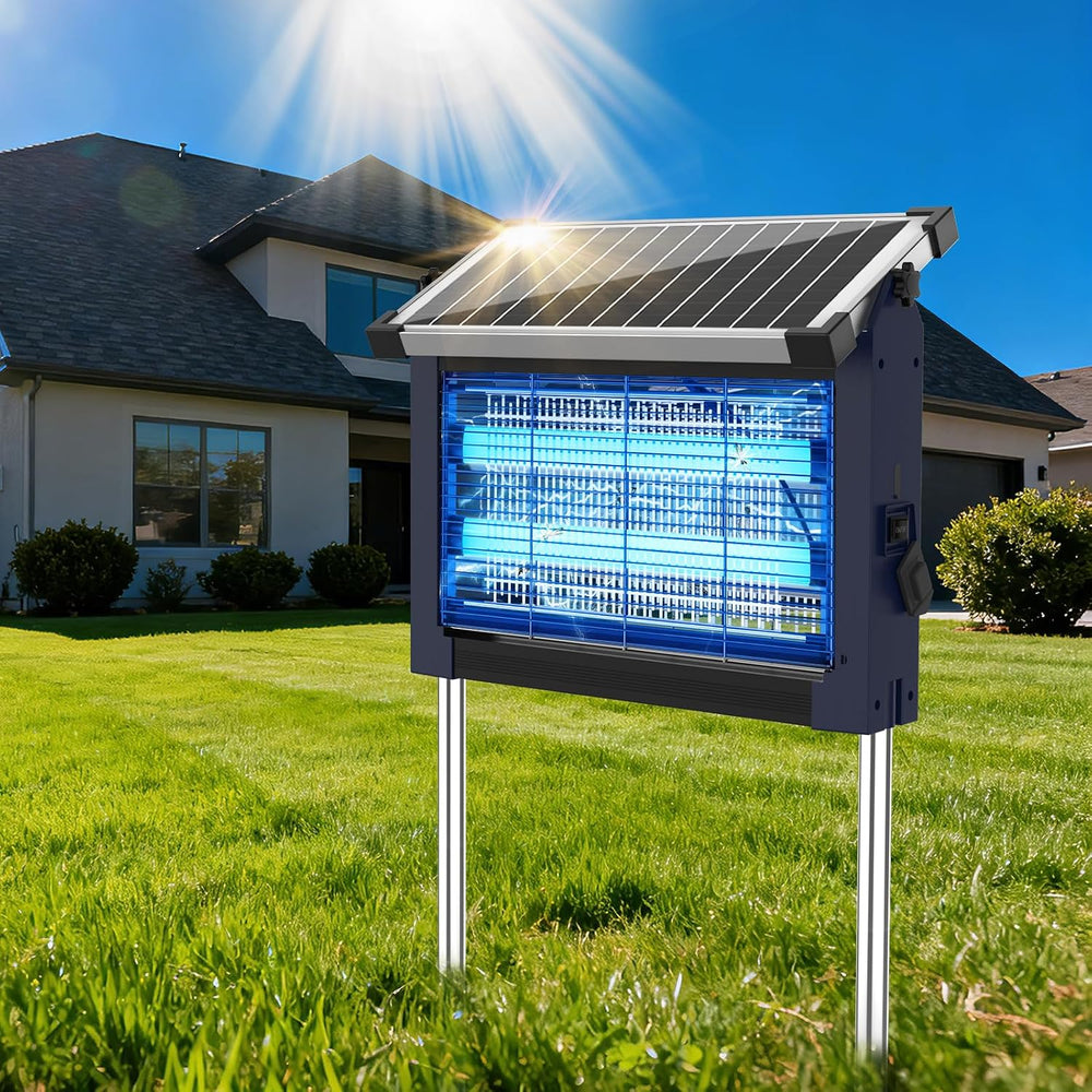 OnBeam Solar Bug Zapper Outdoor, 4500V Mosquito Zapper Fly Trap for Patio